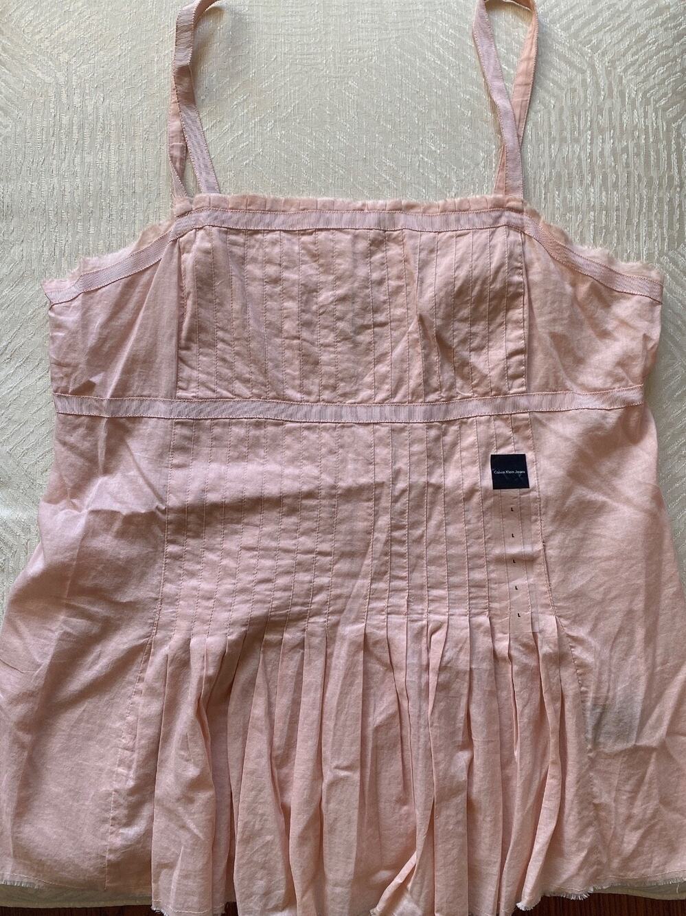 New CALVIN KLEIN JEANS Women Pink Sleeveless Top L